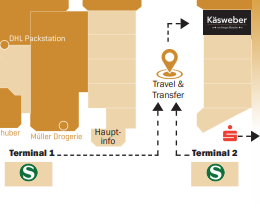 Wegbeschreibung zum Schalter